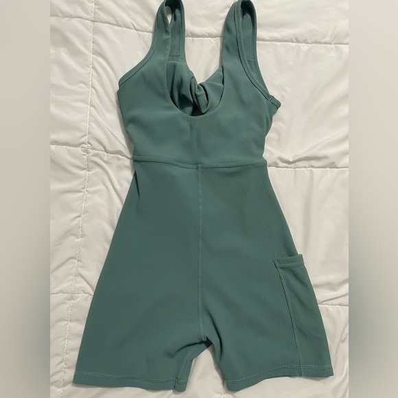 Teal Athletic Romper - Picture 3 of 7
